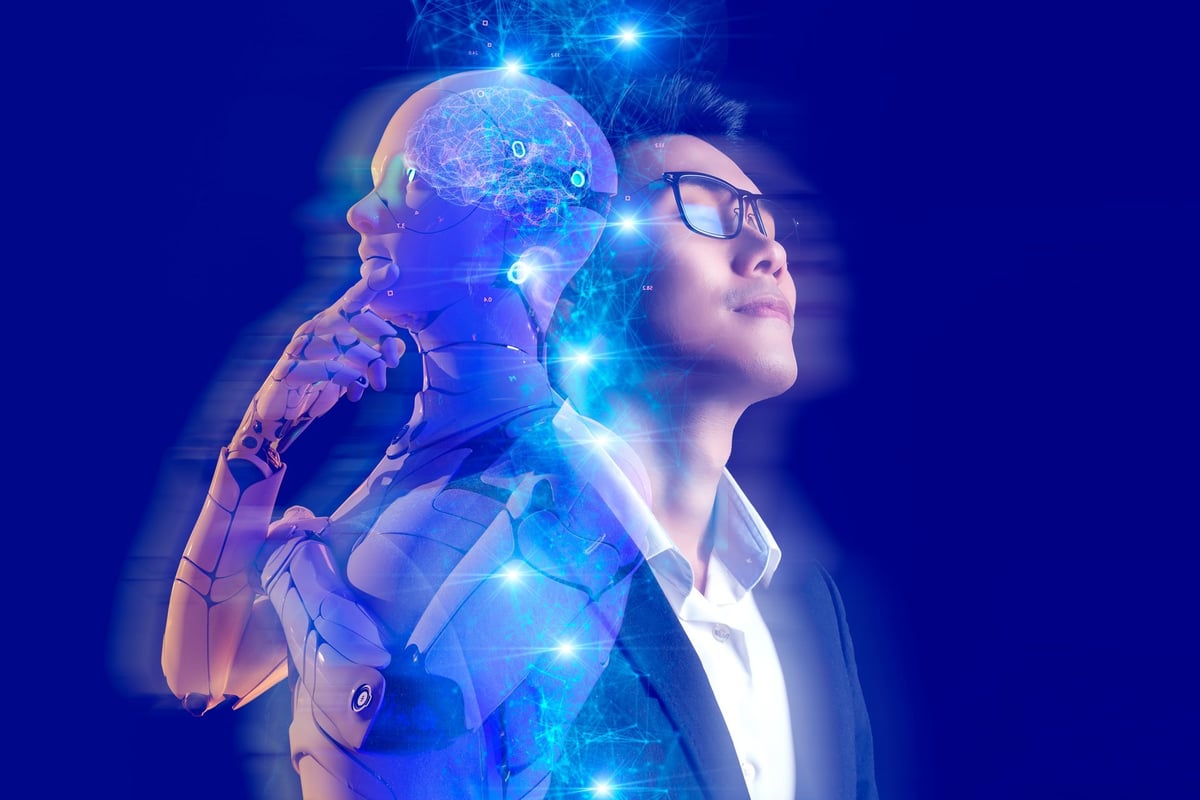 Business investment and AI artificial intelligence data analysis technology