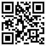 QR code with three square position markers at corners and pixelated data pattern in black and white